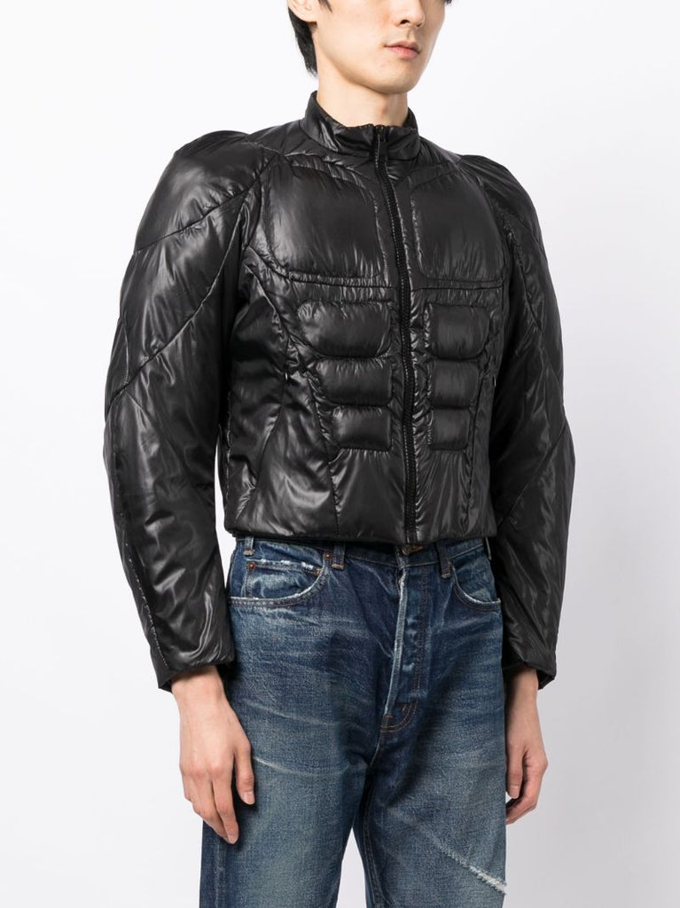 Black Muscle Puffer Jacket