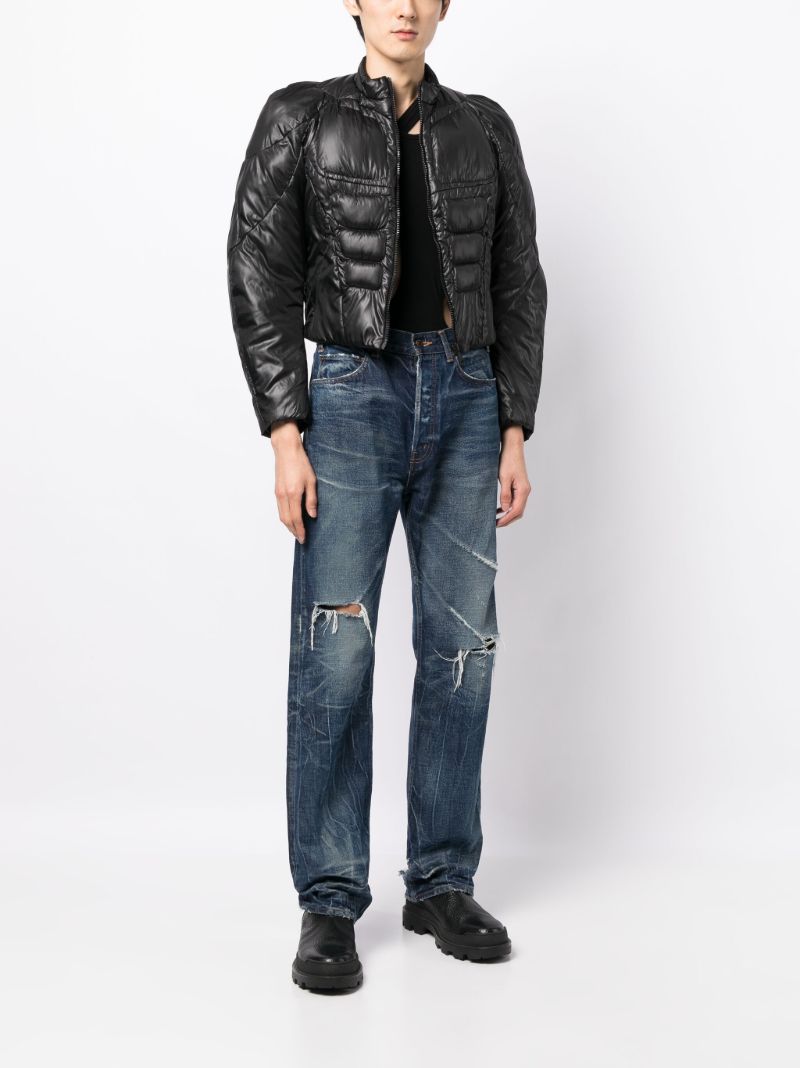 Black Muscle Puffer Jacket