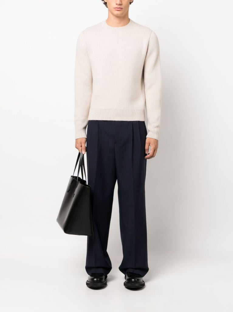 Neutral Virgin-wool Sweater