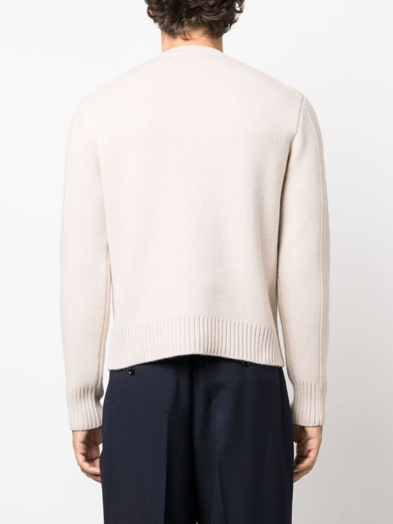 Neutral Virgin-wool Sweater