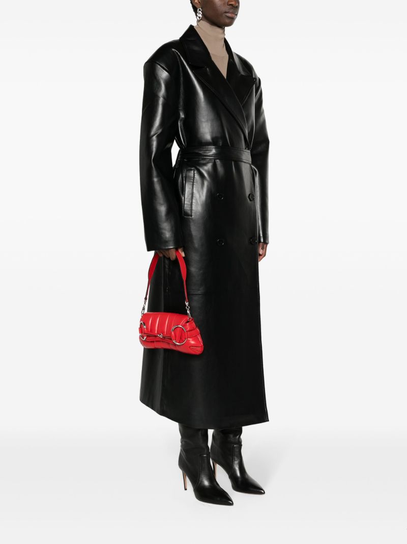 Red Horsebit Chain Small Shoulder Bag