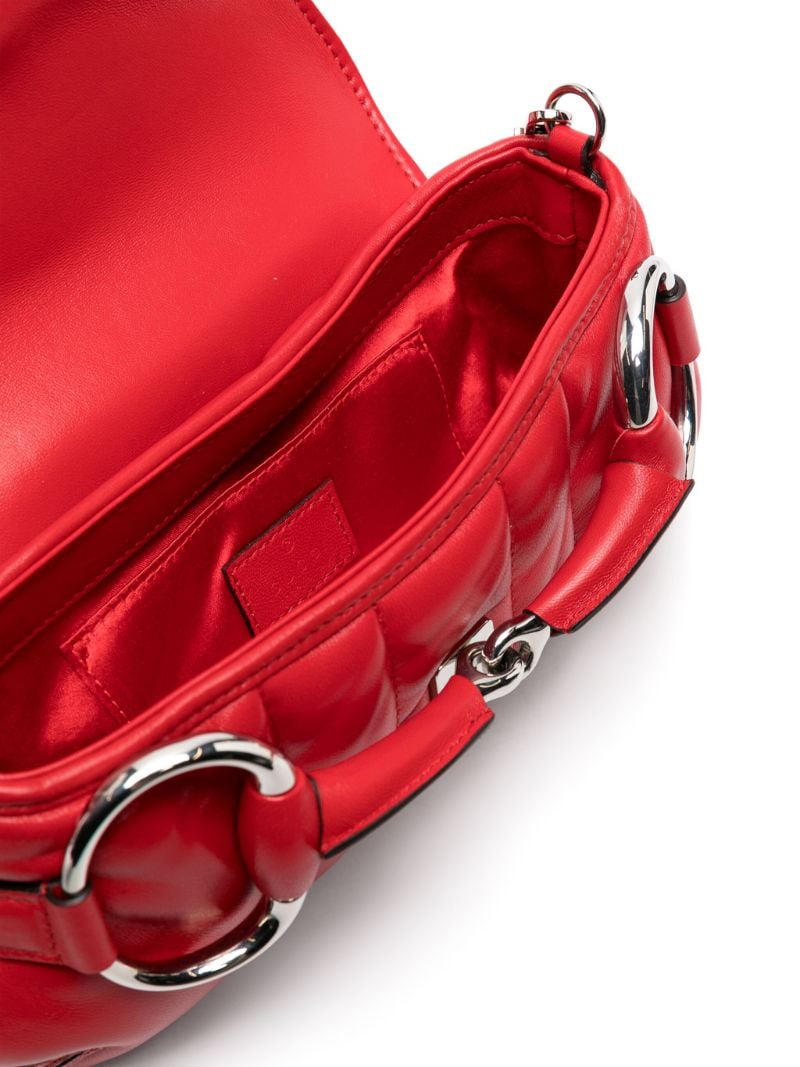 Red Horsebit Chain Small Shoulder Bag