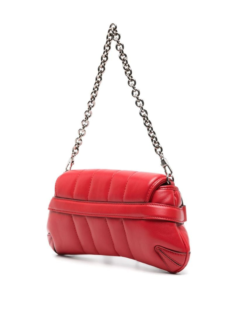 Red Horsebit Chain Small Shoulder Bag