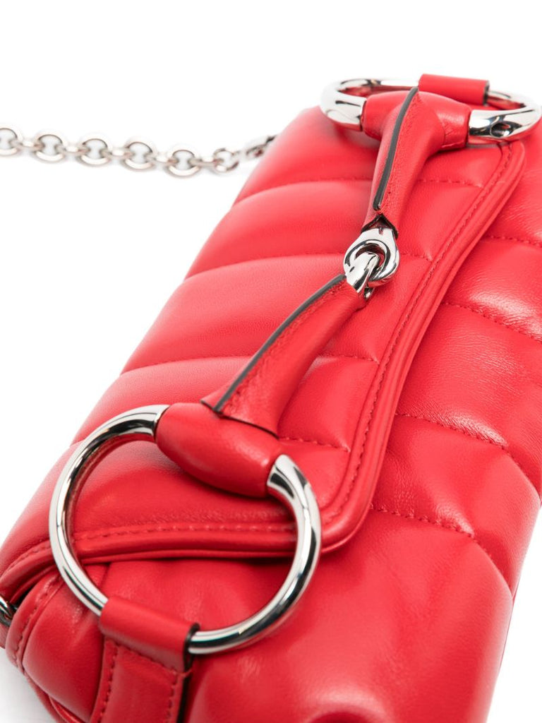 Red Horsebit Chain Small Shoulder Bag