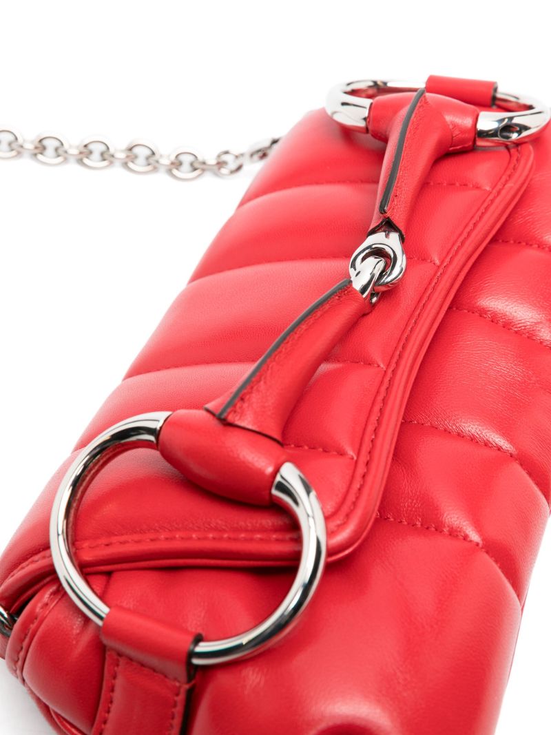 Red Horsebit Chain Small Shoulder Bag