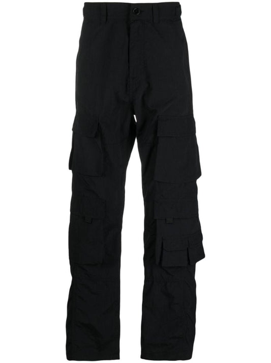 Black Twist Seam Cargo Trousers