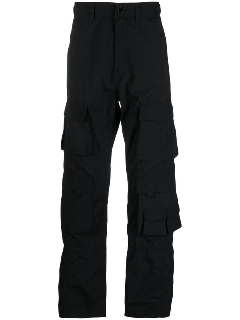 Black Twist Seam Cargo Trousers