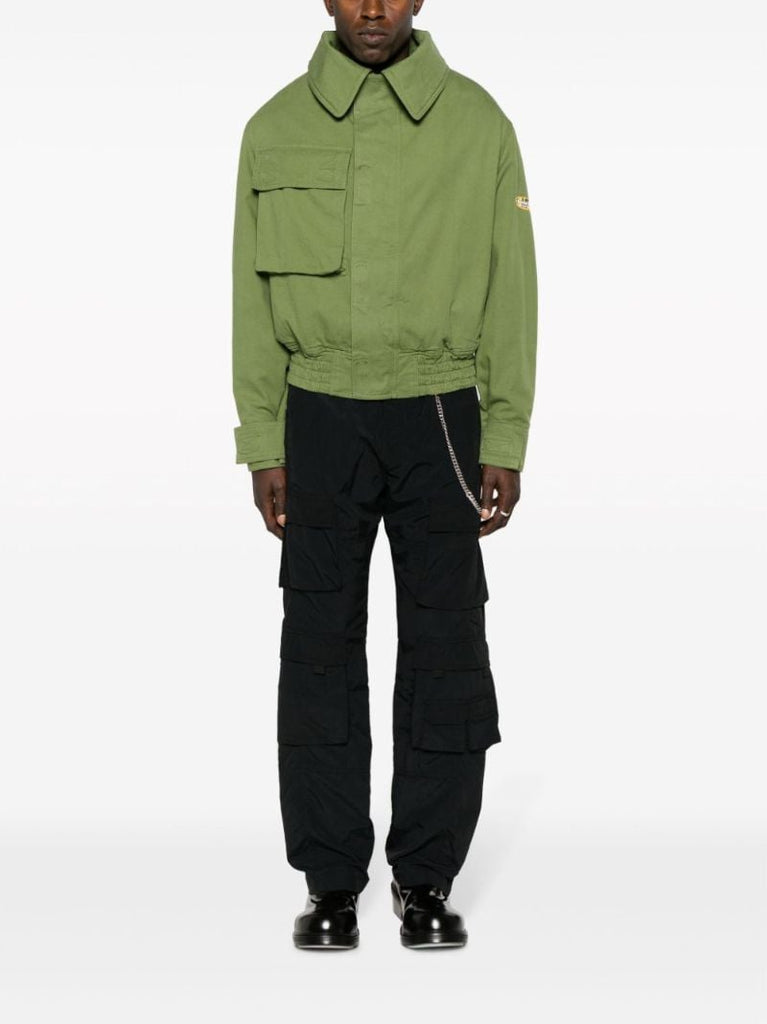 Black Twist Seam Cargo Trousers