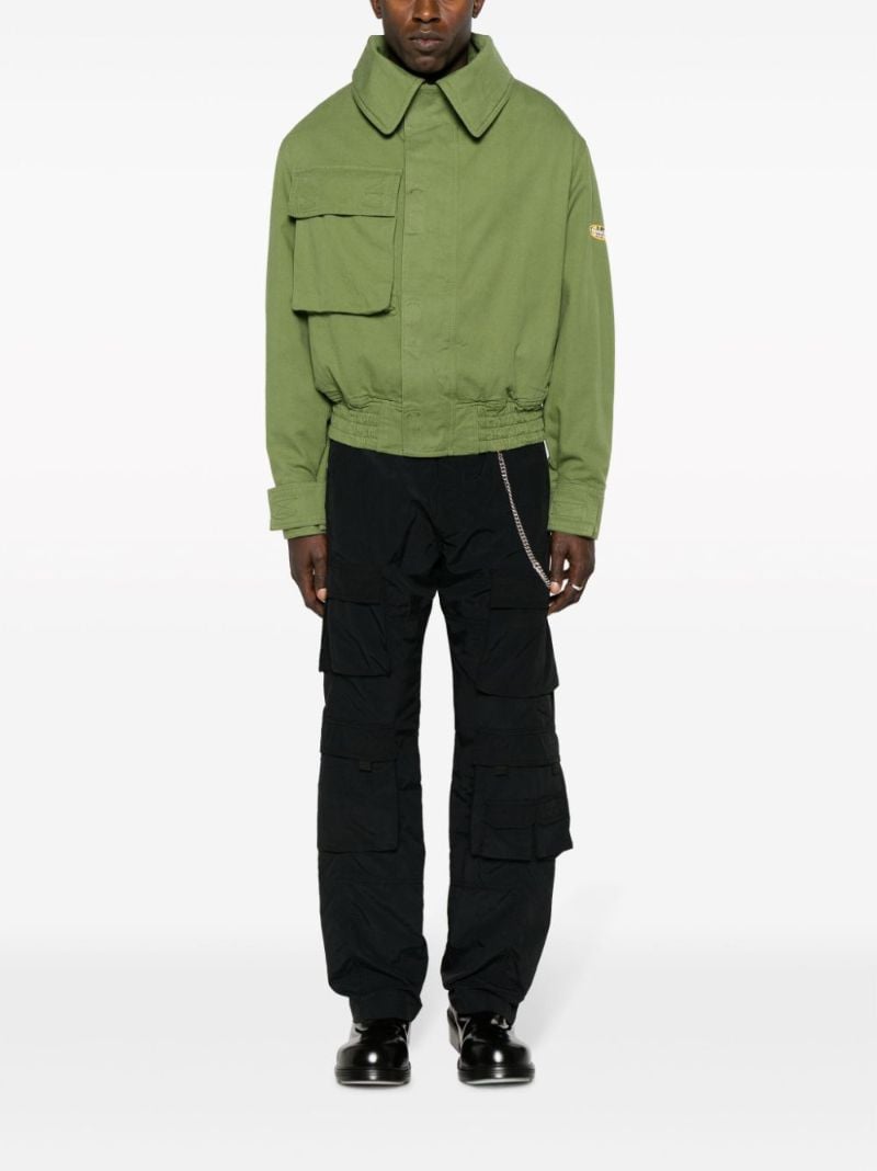 Black Twist Seam Cargo Trousers