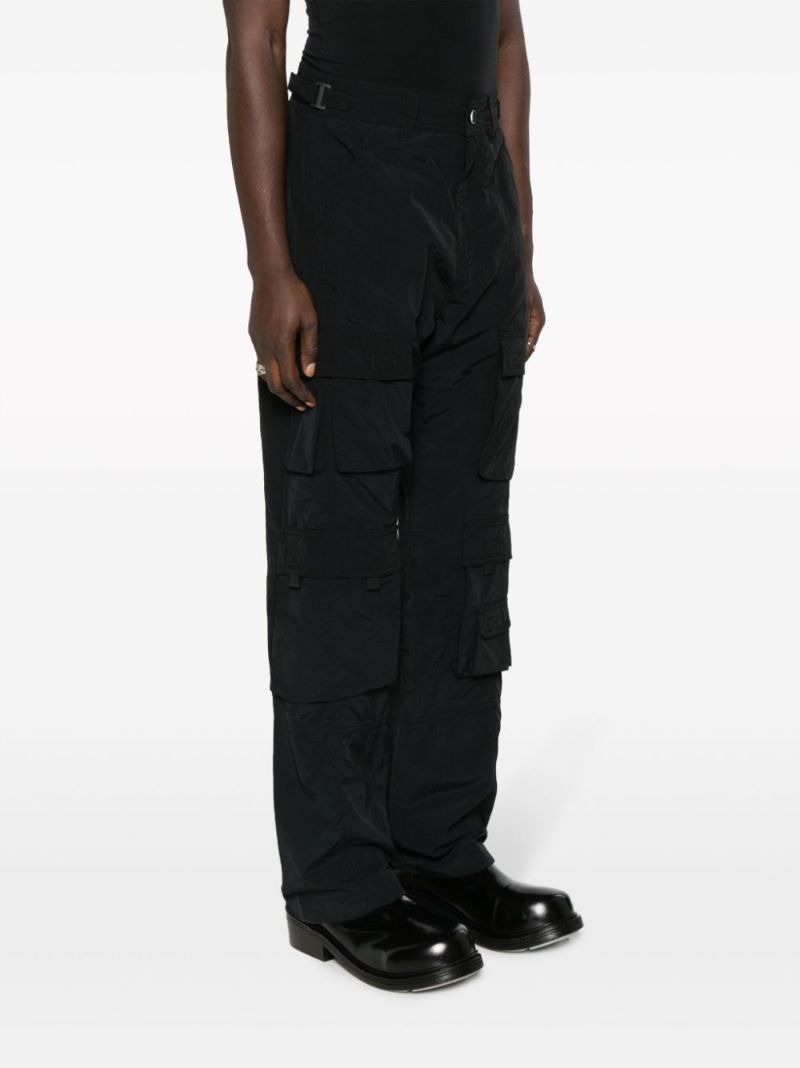 Black Twist Seam Cargo Trousers