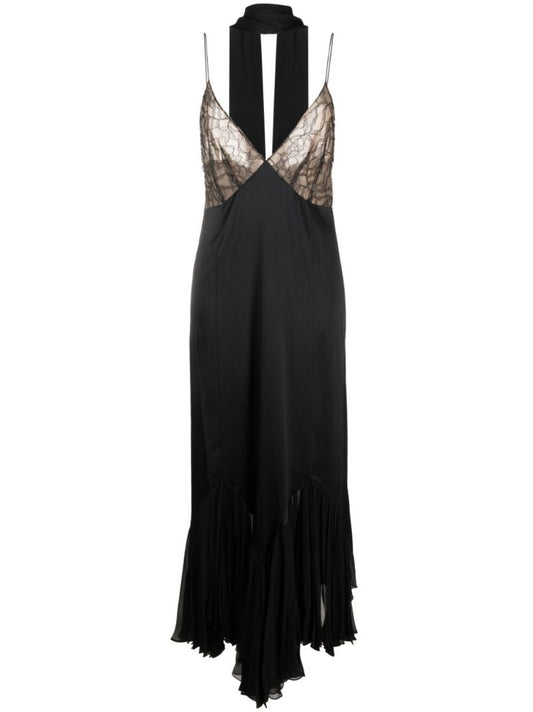 Black Candita Silk Maxi Dress