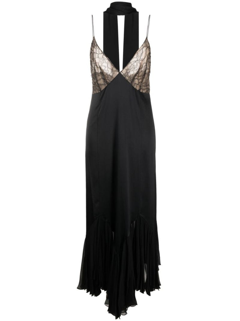 Black Candita Silk Maxi Dress