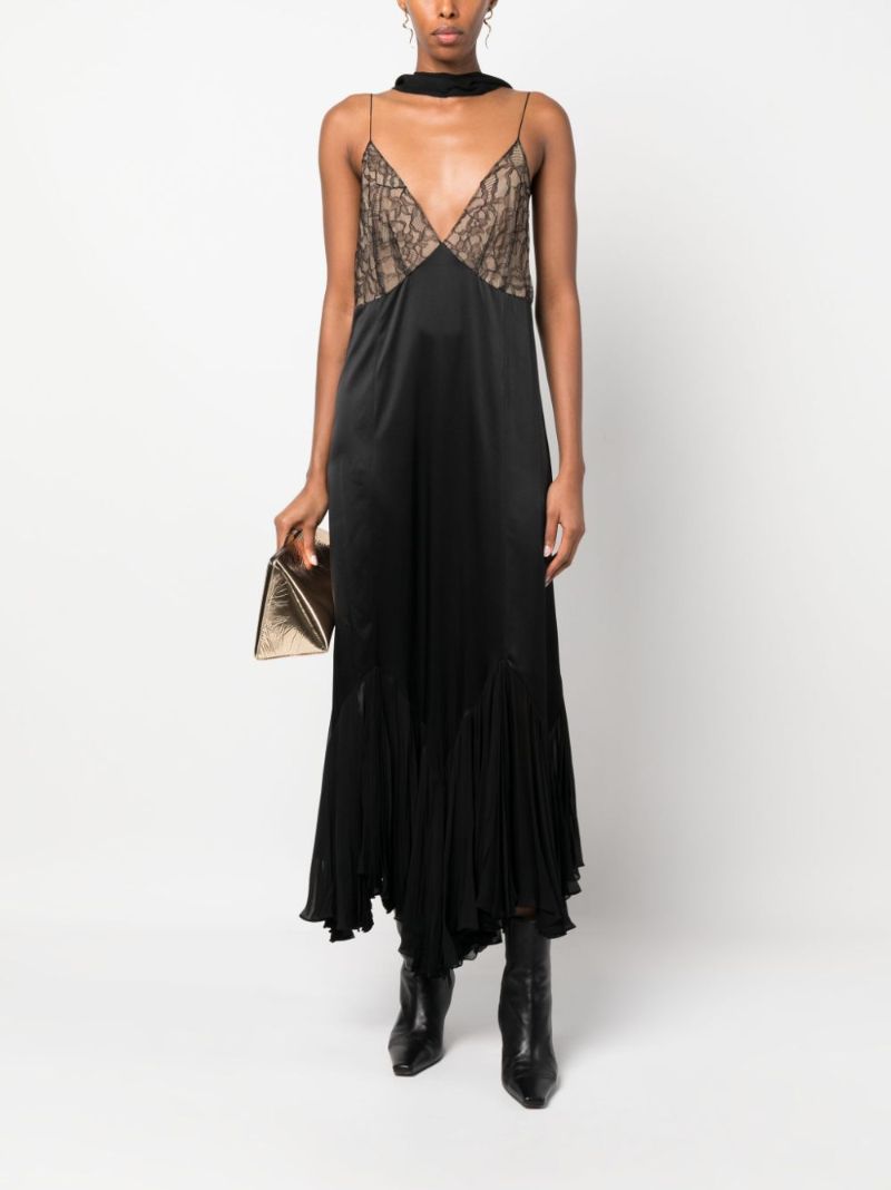 Black Candita Silk Maxi Dress