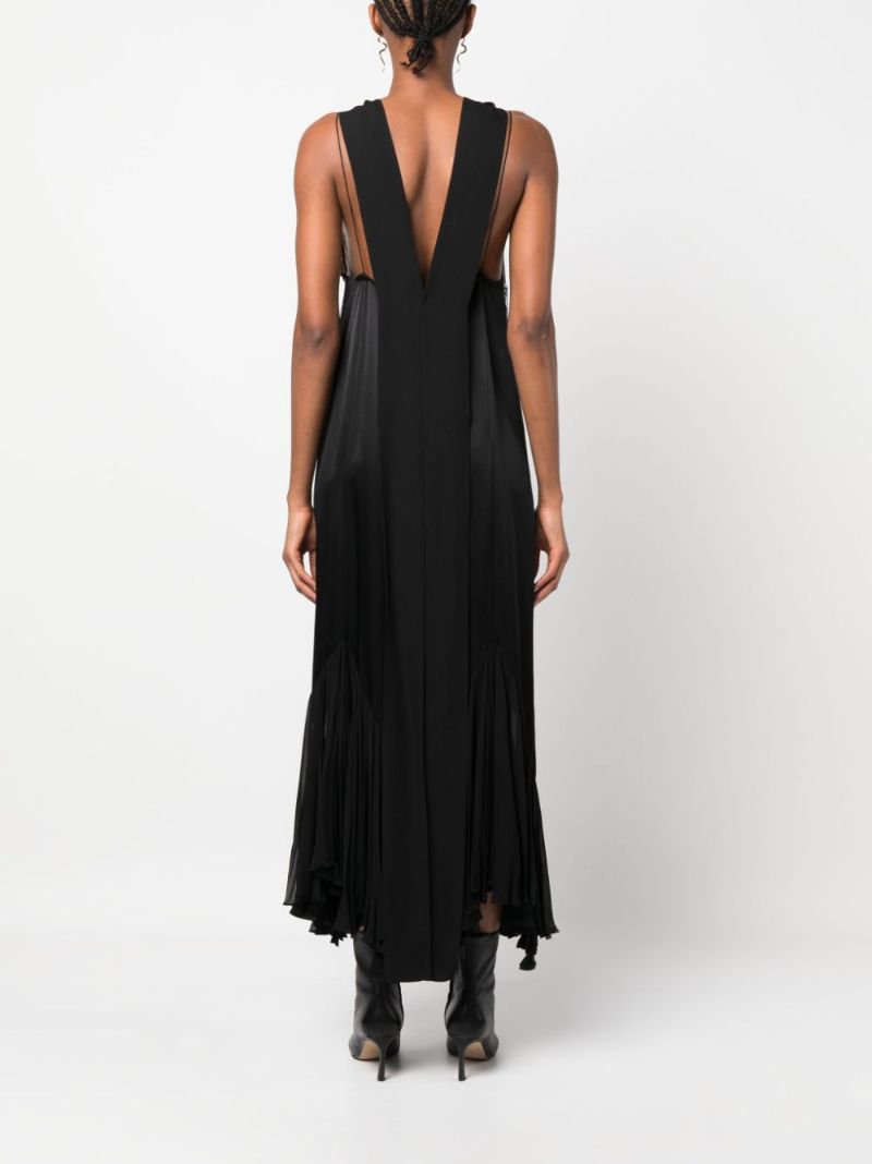 Black Candita Silk Maxi Dress