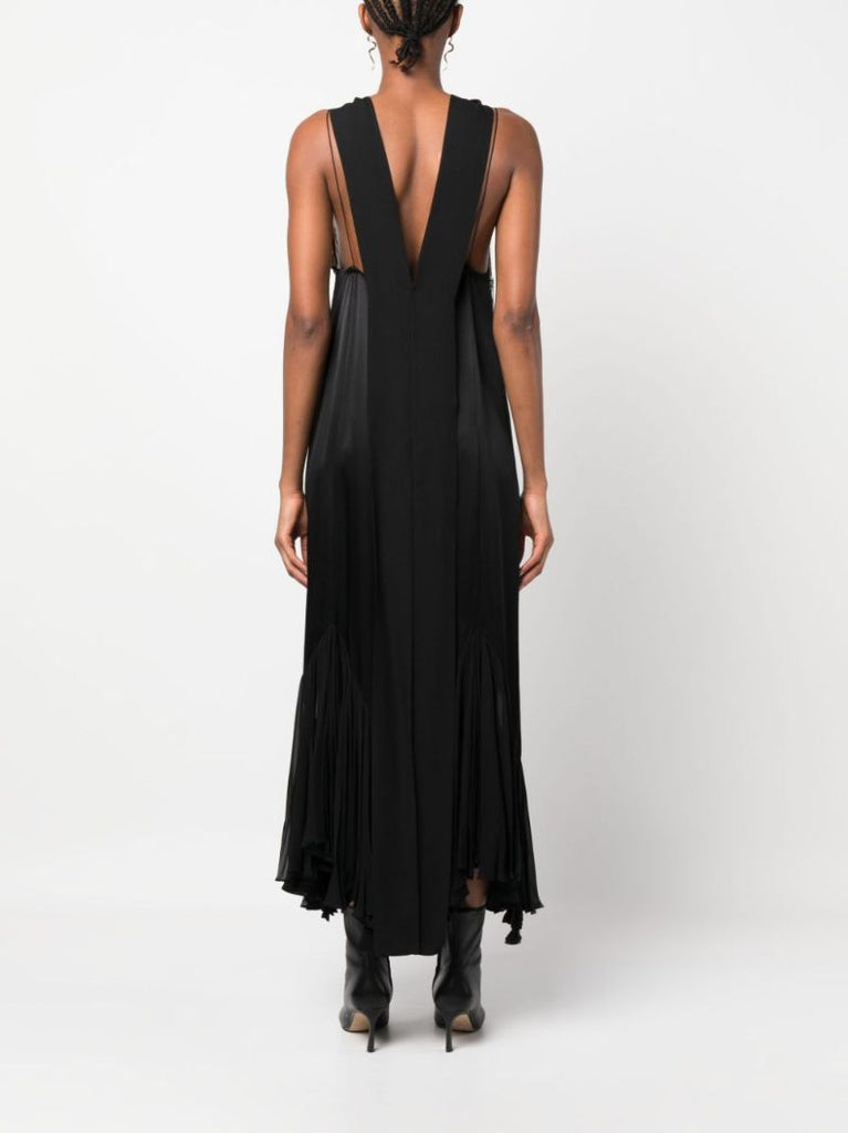Black Candita Silk Maxi Dress