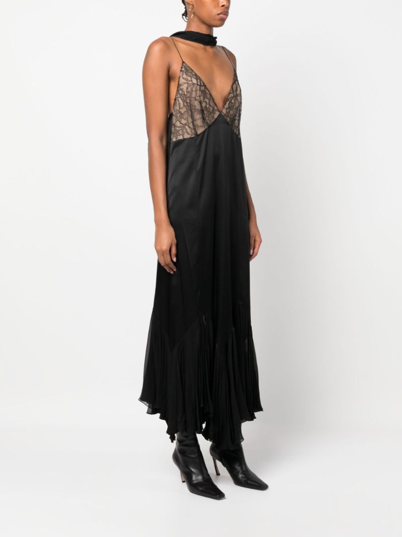 Black Candita Silk Maxi Dress