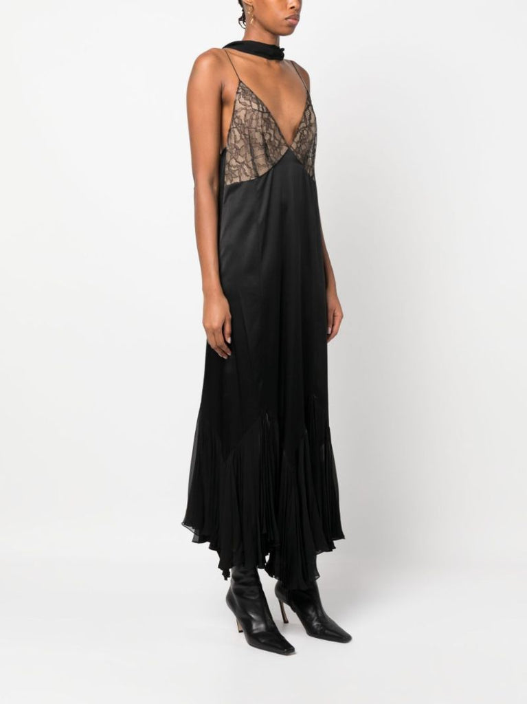 Black Candita Silk Maxi Dress