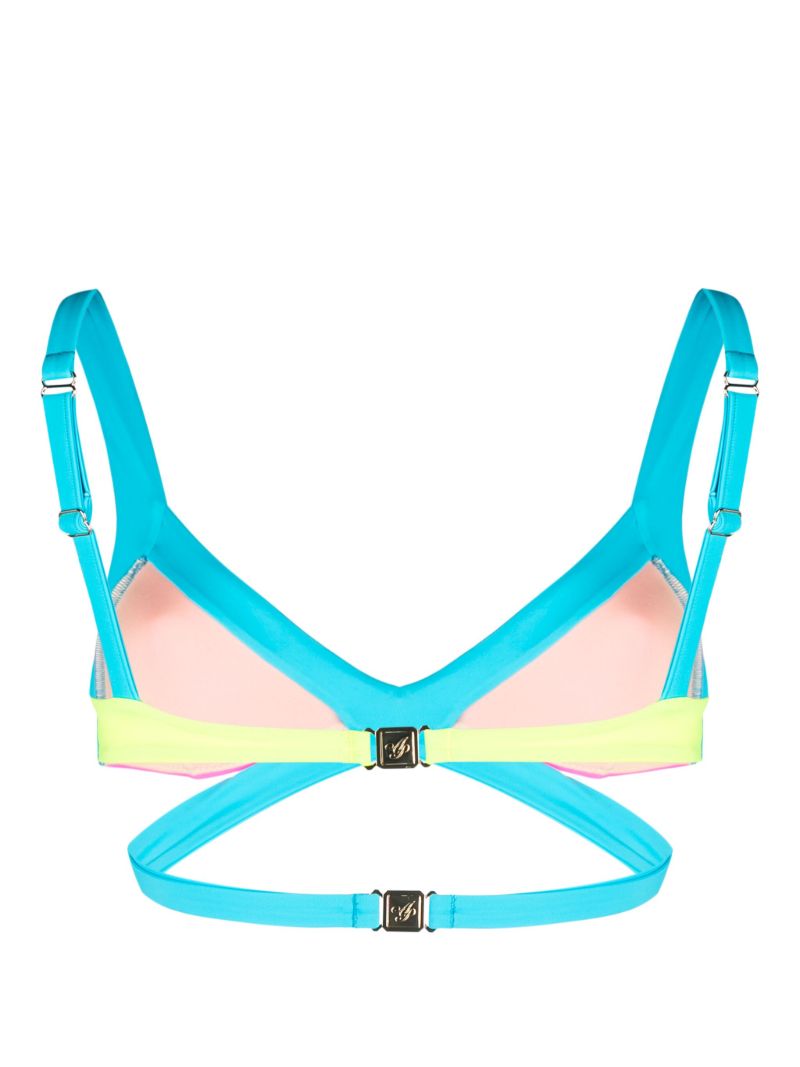 Multicoloured Mazzy Wrap Bikini Top