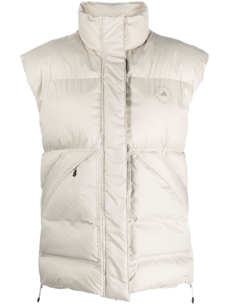 Grey Logo-patch Padded Gilet