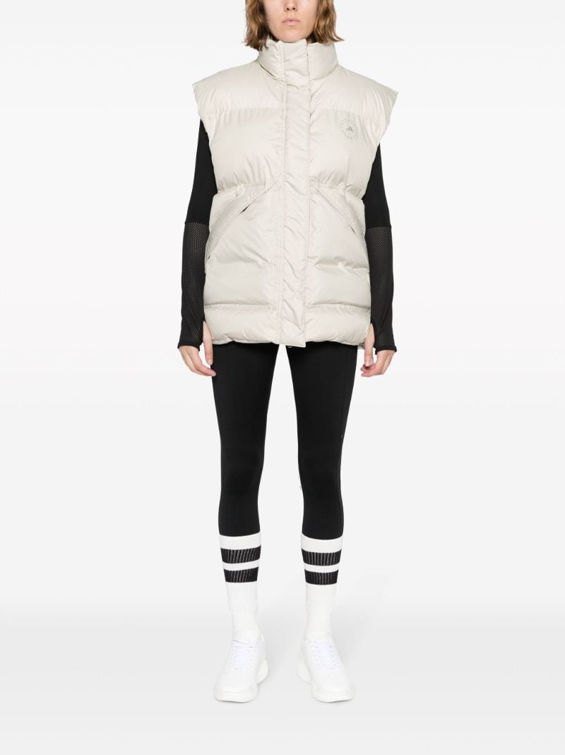 Grey Logo-patch Padded Gilet