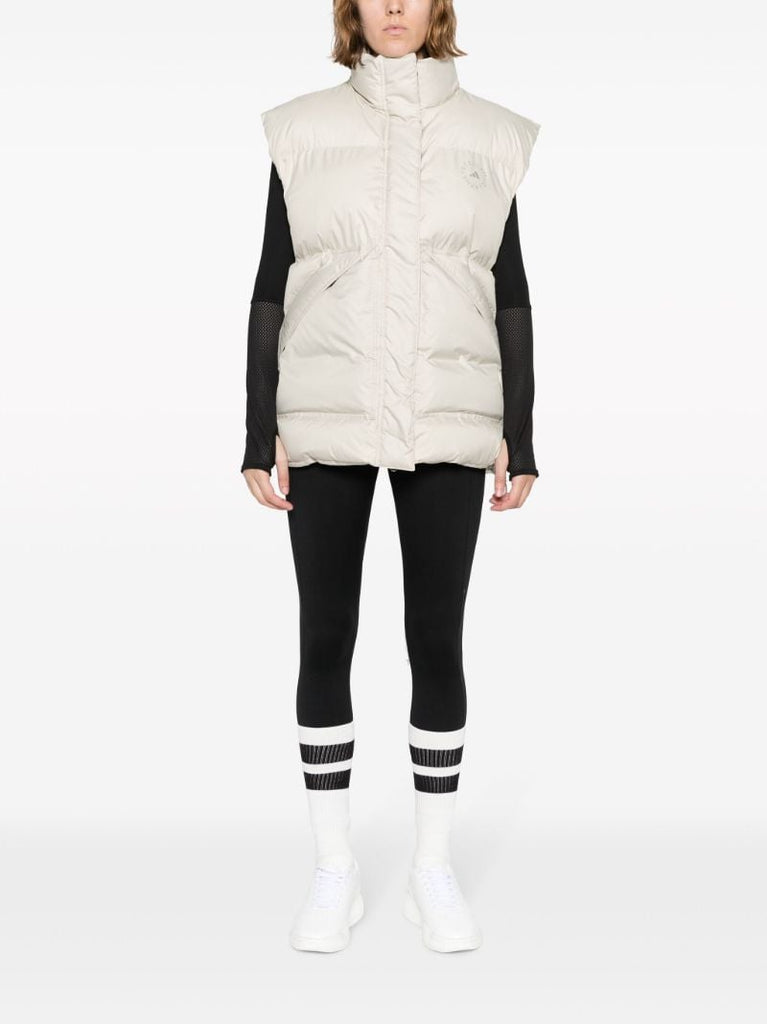Grey Logo-patch Padded Gilet
