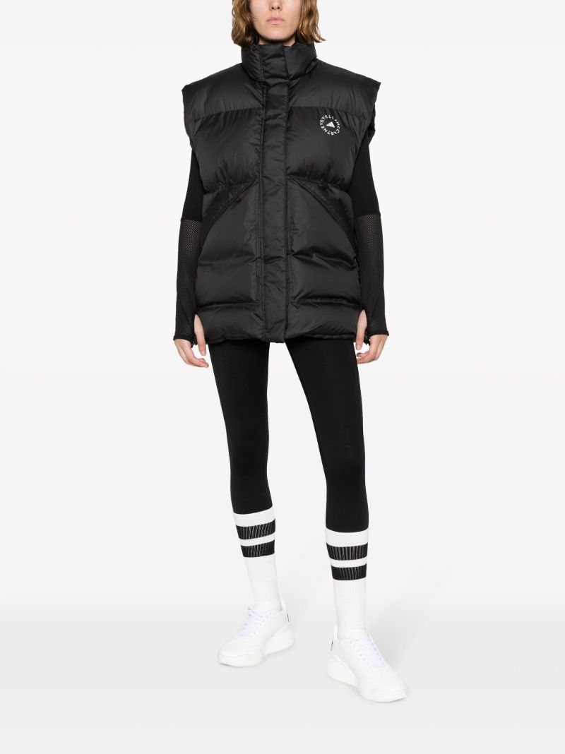 Black Logo-print Padded Gilet