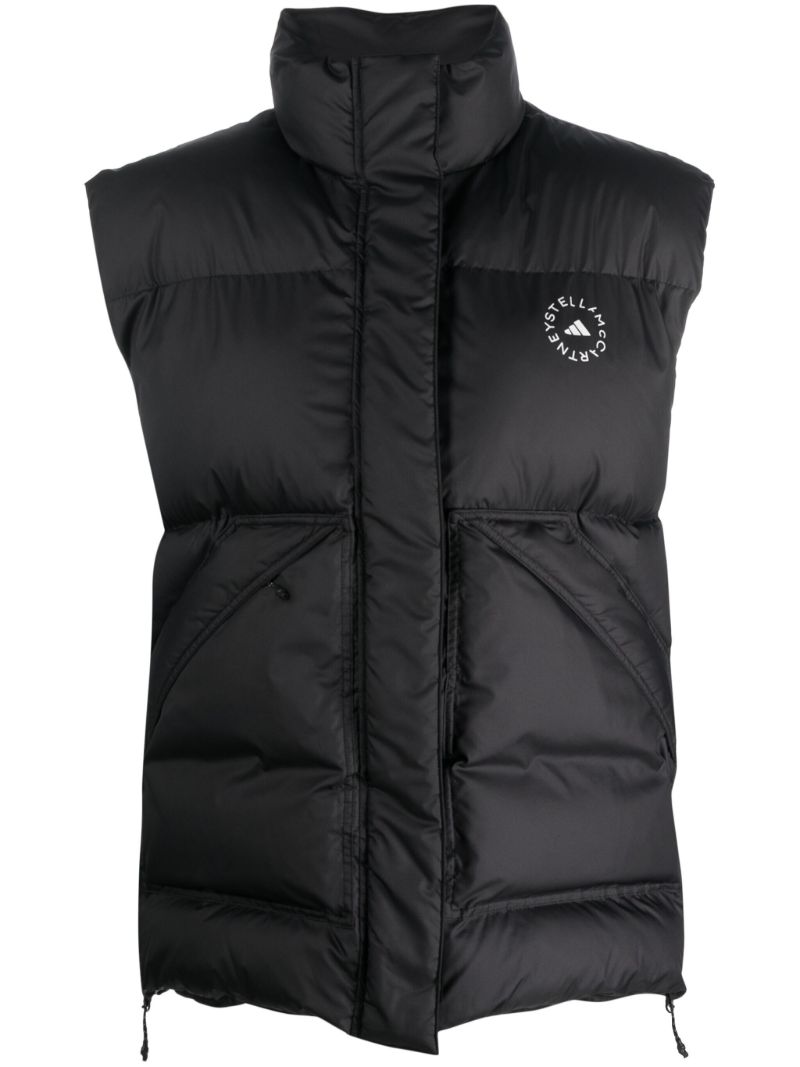 Black Logo-print Padded Gilet
