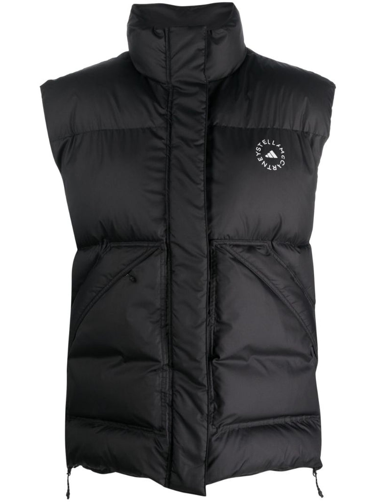 Black Logo-print Padded Gilet
