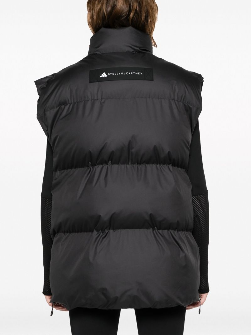 Black Logo-print Padded Gilet
