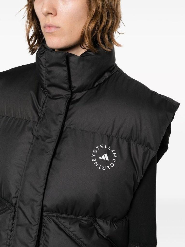 Black Logo-print Padded Gilet