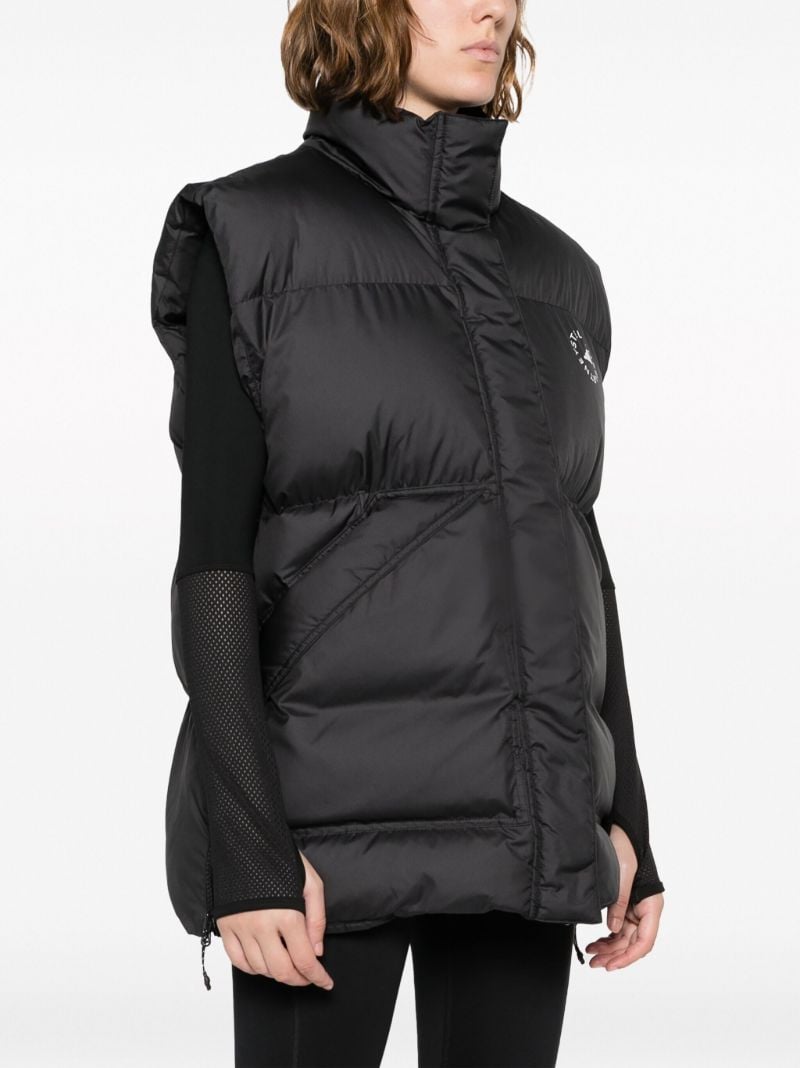 Black Logo-print Padded Gilet