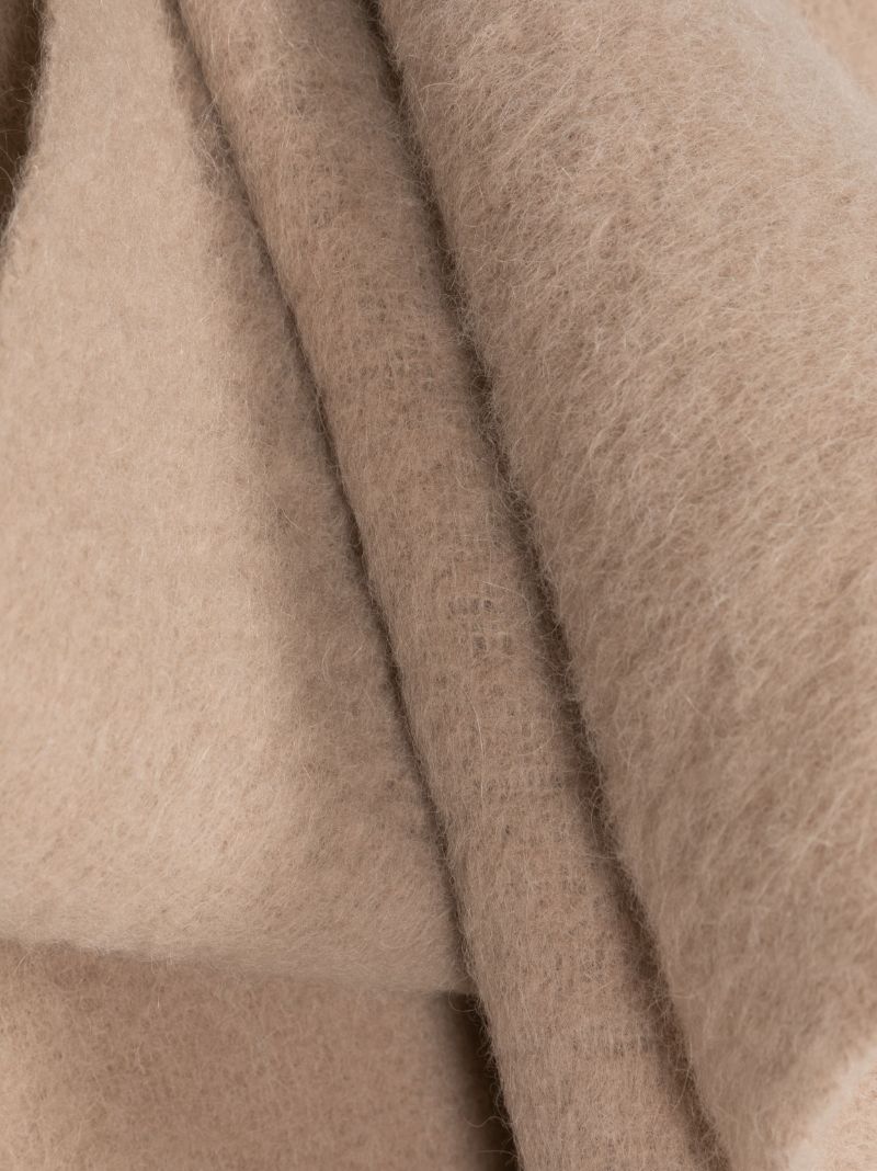Neutral Logo Patch Wool-blend Scarf