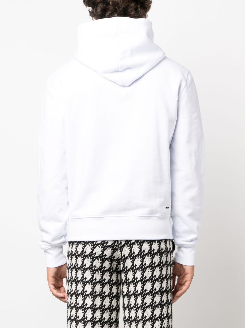 X Browns White Logo-embroidered Cotton Hoodie