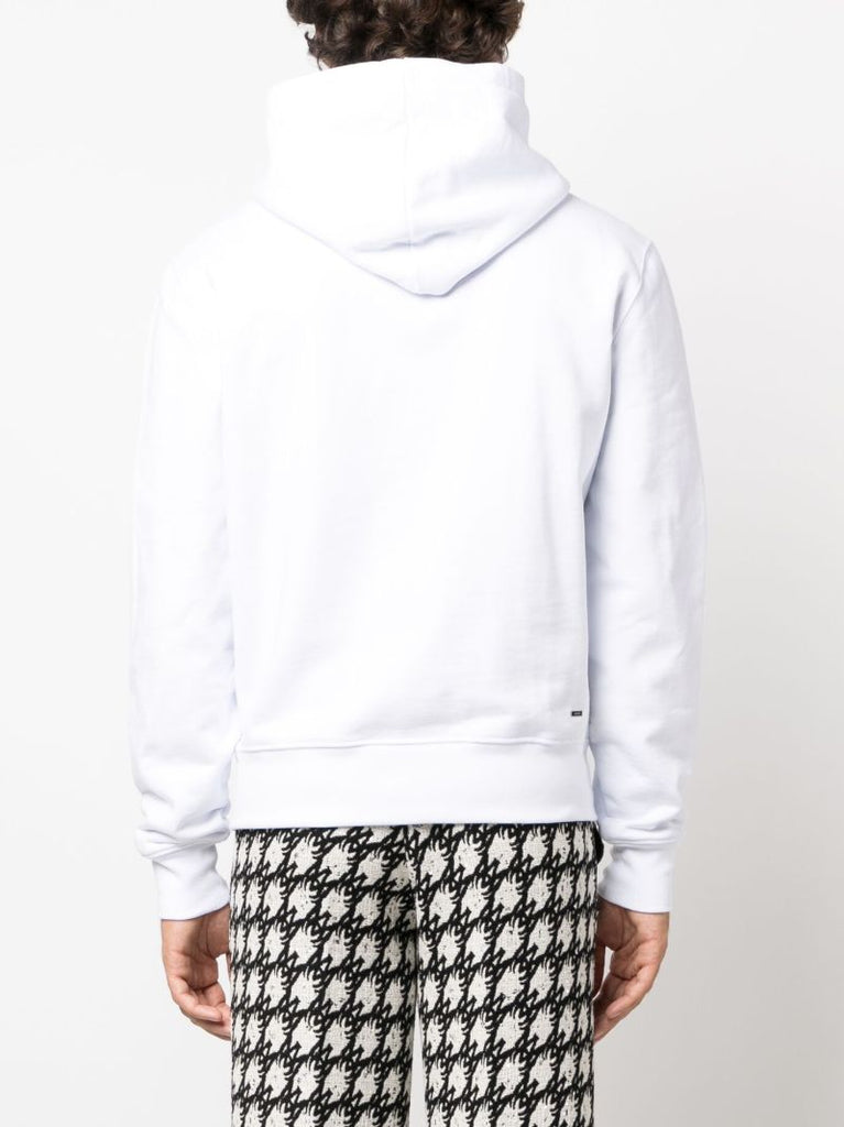X Browns White Logo-embroidered Cotton Hoodie