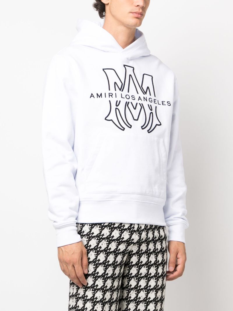 X Browns White Logo-embroidered Cotton Hoodie