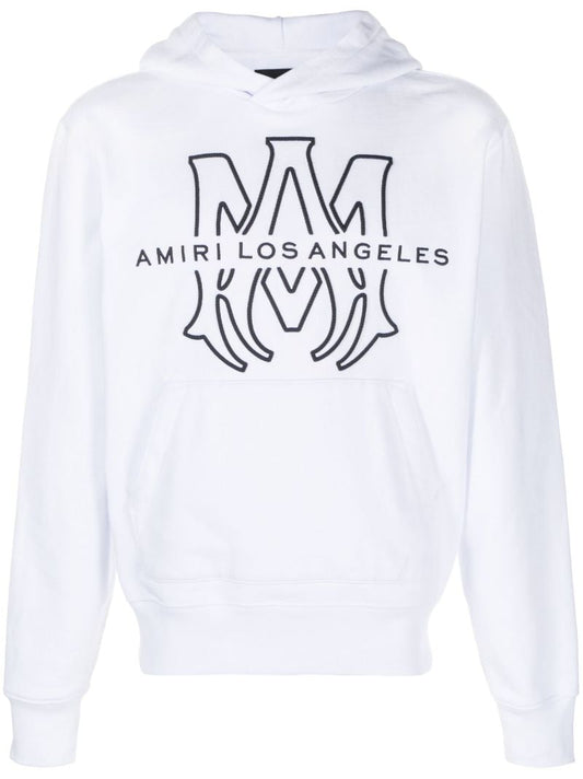 X Browns White Logo-embroidered Cotton Hoodie