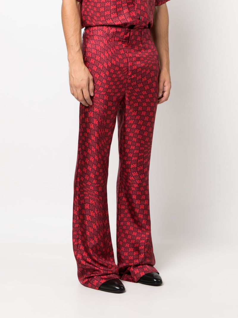 X Browns Red Ma Warp Silk Flared Trousers
