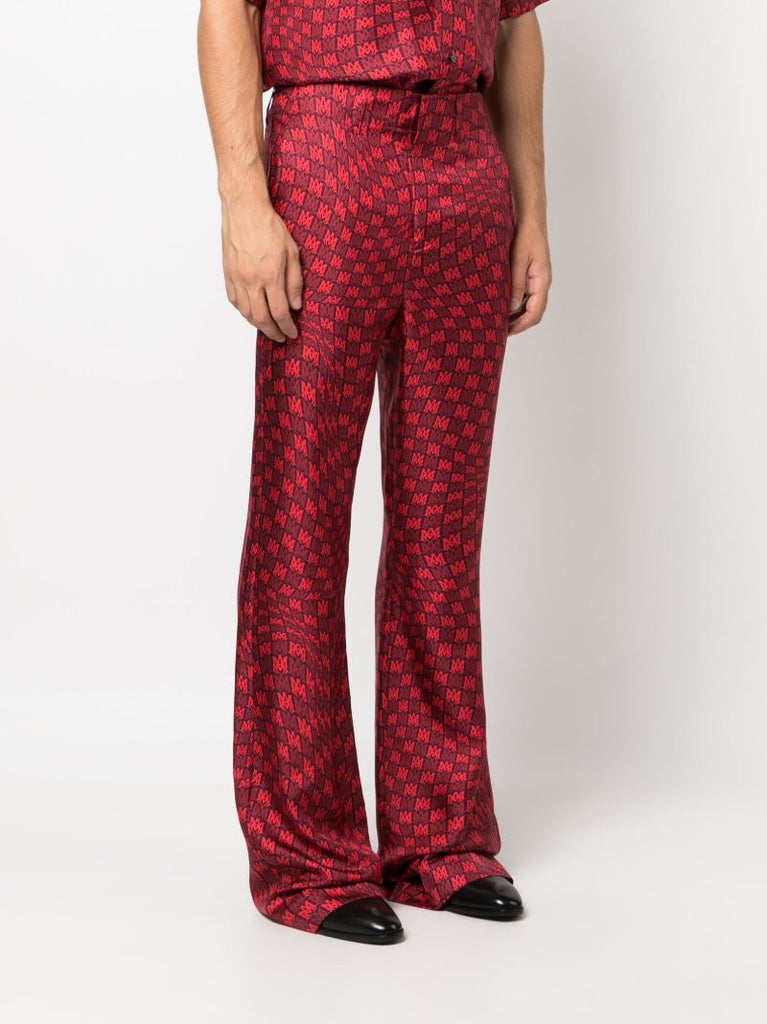 X Browns Red Ma Warp Silk Flared Trousers