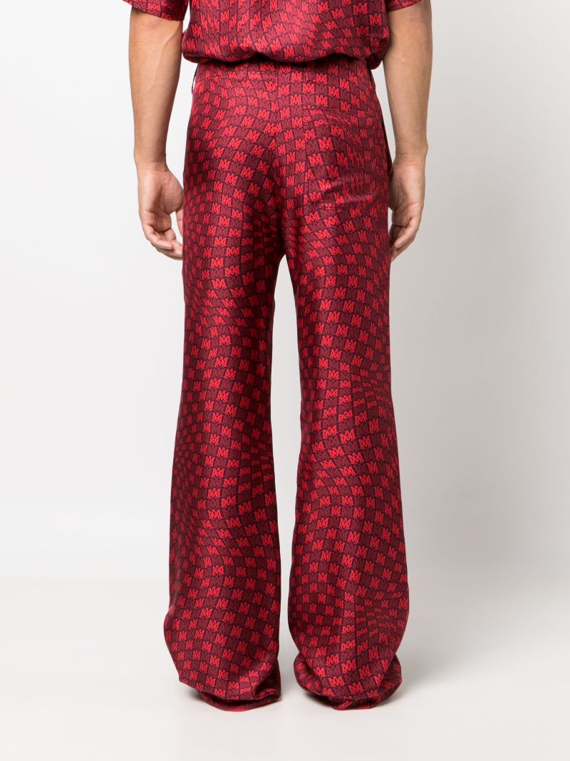 X Browns Red Ma Warp Silk Flared Trousers