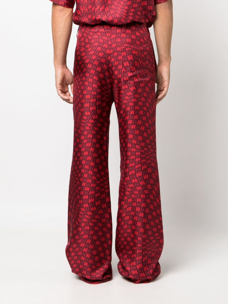 X Browns Red Ma Warp Silk Flared Trousers
