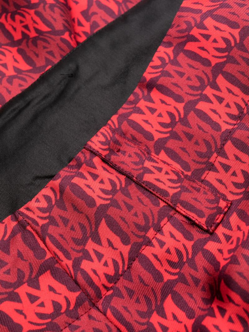 X Browns Red Ma Warp Silk Flared Trousers