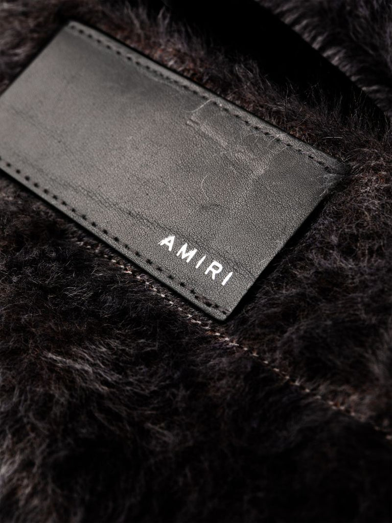 X Browns Black Faux-fur Cargo Trousers