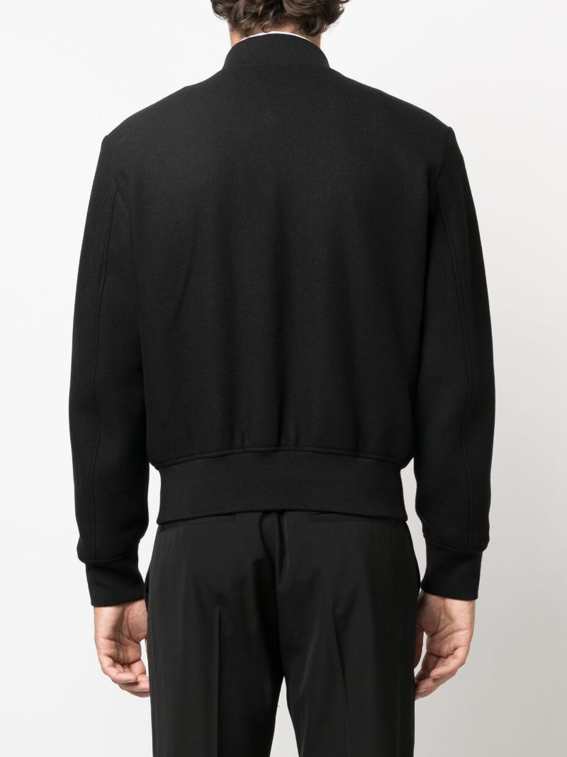 X Browns Black Logo-embroidered Bomber Jacket