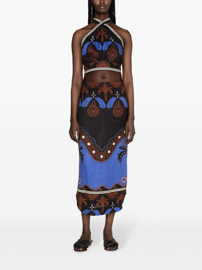Black Grateful Warrior Crop Top