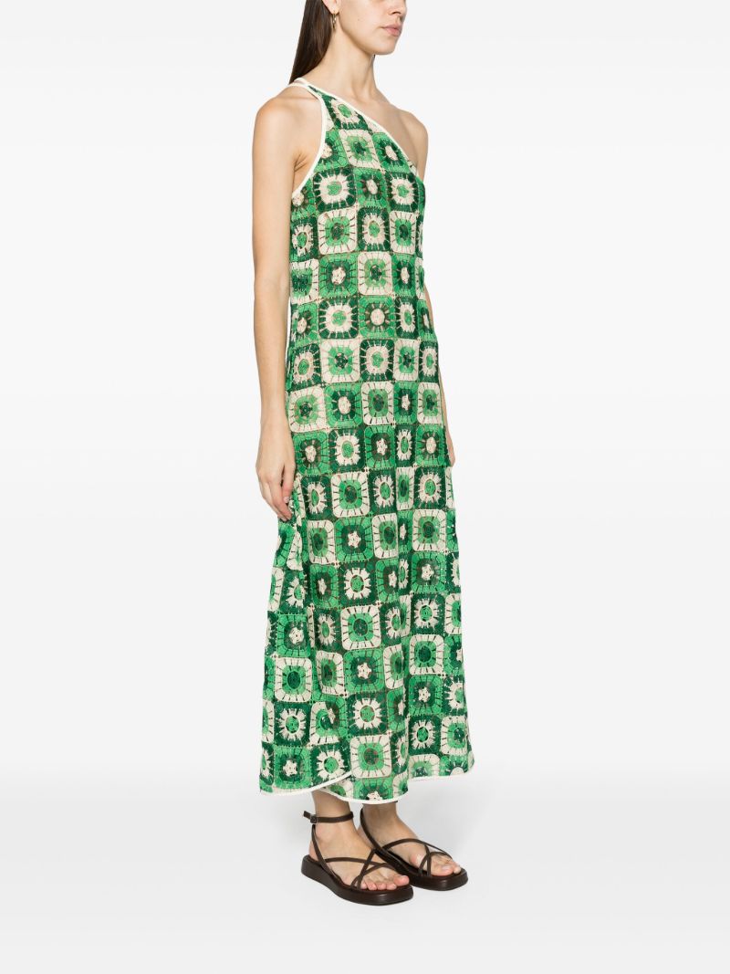 Green Lemongrass Crochet Maxi Dress