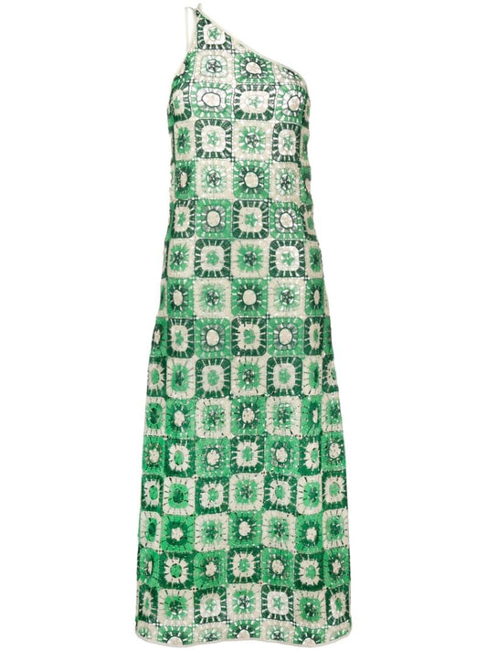 Green Lemongrass Crochet Maxi Dress