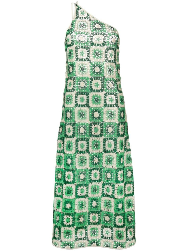 Green Lemongrass Crochet Maxi Dress