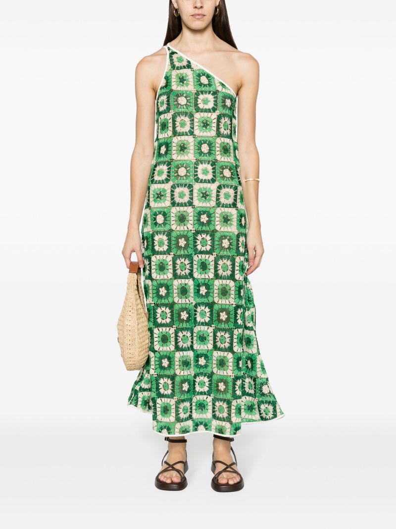 Green Lemongrass Crochet Maxi Dress