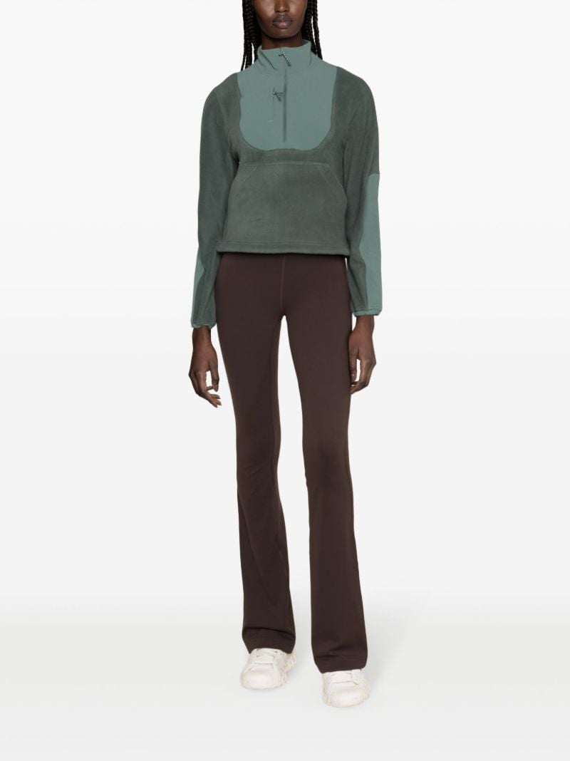 Brown Groove Flared Leggings