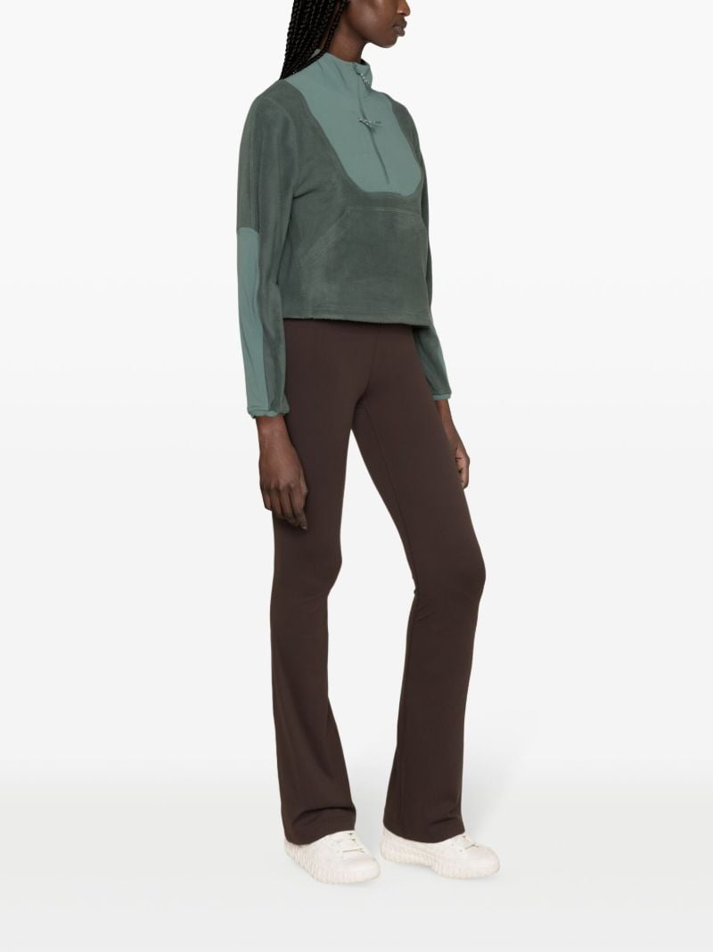 Brown Groove Flared Leggings